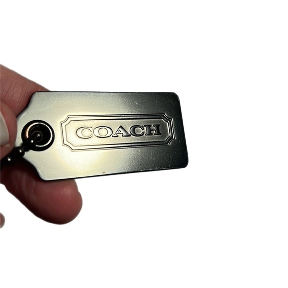 EVC Coach Leather Off White & Metallic Signature Duo Hang Tags Two! - Picture 5 of 8